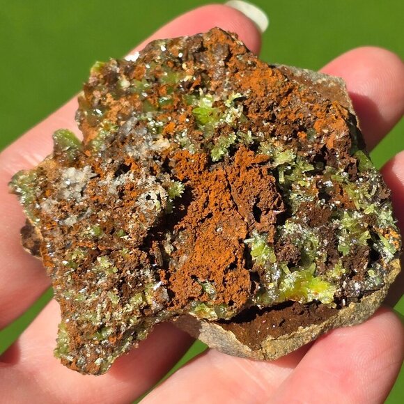 Rare Plumbogummite Crystal | Green-Yellow Mineral Specimen | 65g - Picture 14 of 15